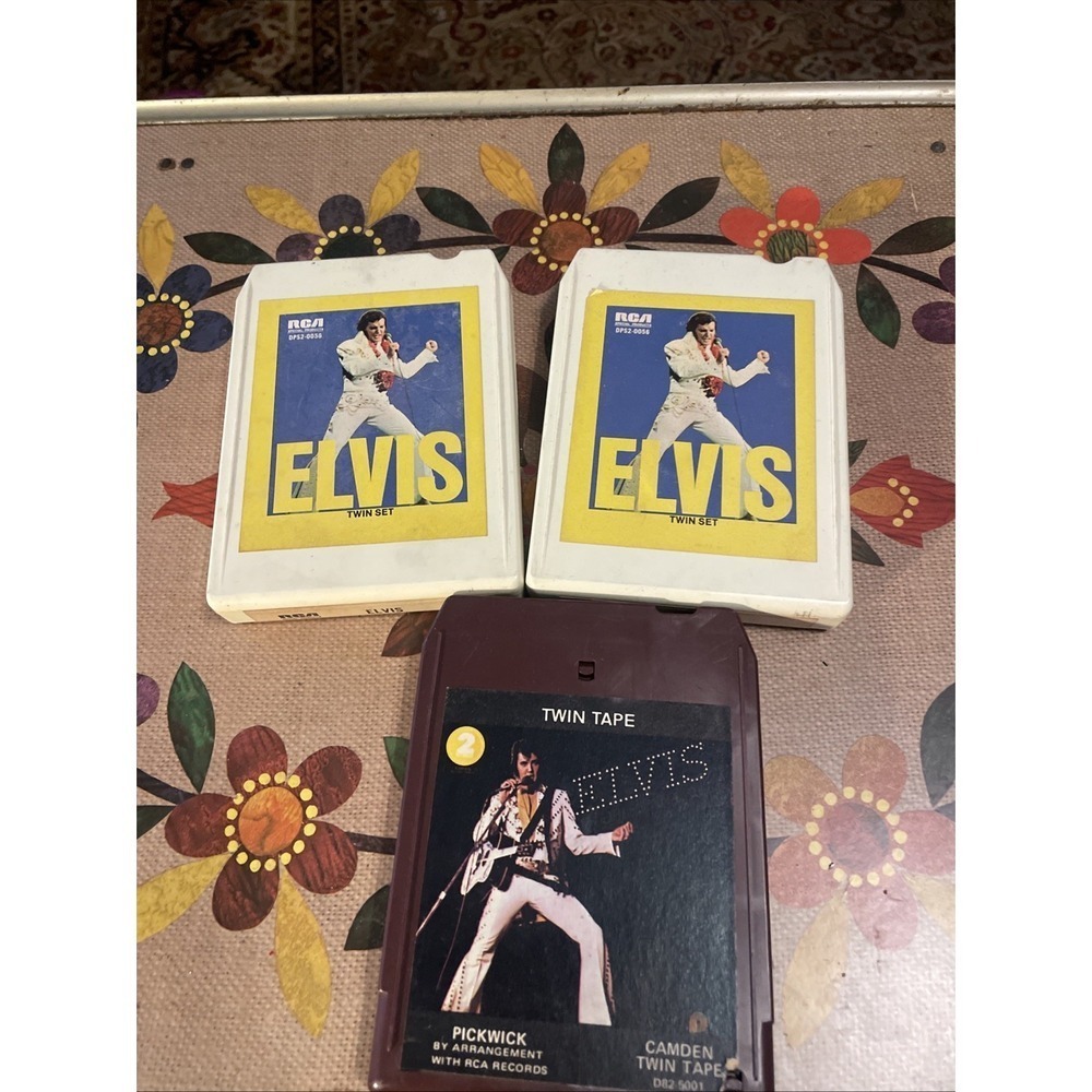 3 Elvis Presley 8 Tracks 2 Elvis Twin Sets ; Hound Dog, Jailhouse Rock/ Camden